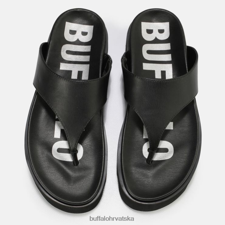 crno Buffalo perry tange sandale s platformom veganske |slajdova TDD6T897